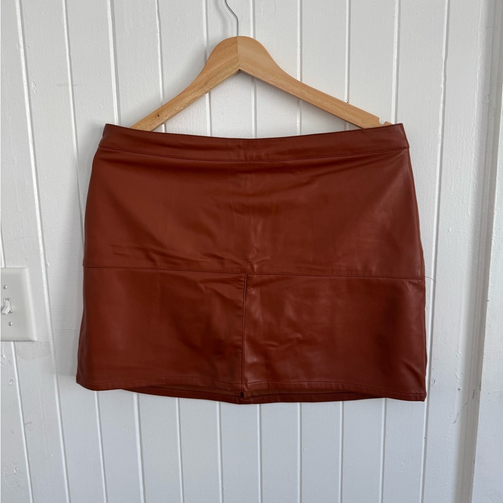 En Saison Rich Brown Mini Skirt